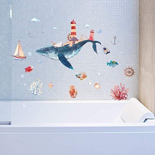 Wall stickers underwater world whale bedroom living room wall stickers HM92020