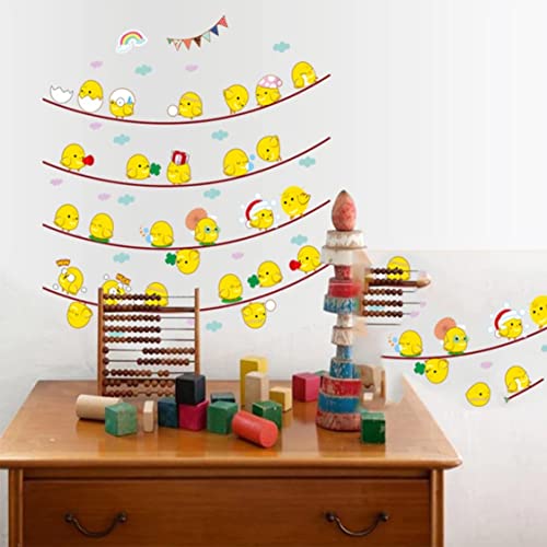 Ay6060 3D wallpaper cartoon cute eggs expression chick girl room decoration wall sticker