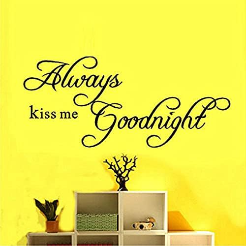 KDHeart 45 x 20 cm Always Kiss Me Goodnight Wall Sticker