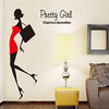 Jm8314 Wall Stickers Vinyl Decor Girls Women Teens With Shopping Bags Decor For Living Room ,