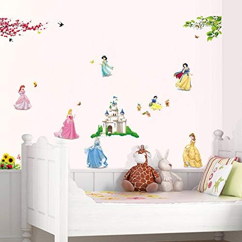 Princess Girl Castle DIY Removable Art Vinyl Wall Stickers Model DF5102