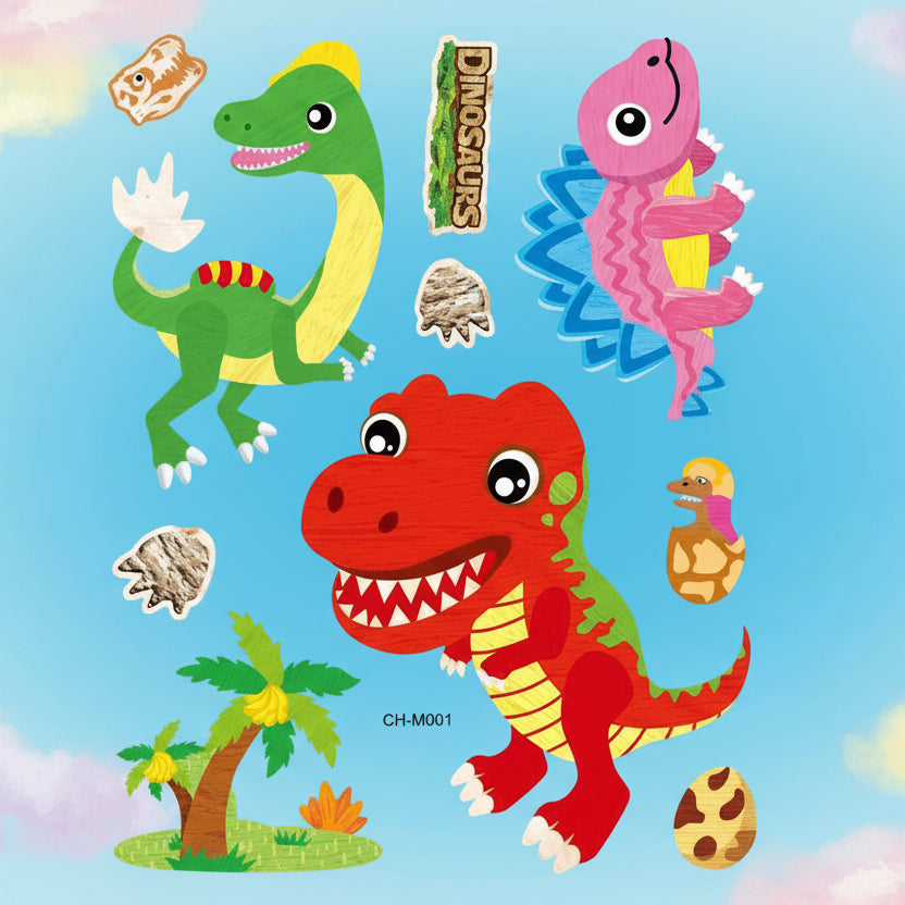 Three-Dimensional Dinosaur Stickers Children's Wall Stickers Children's Gifts for children's Room Decoration "ch M001 Size:40x30cm
