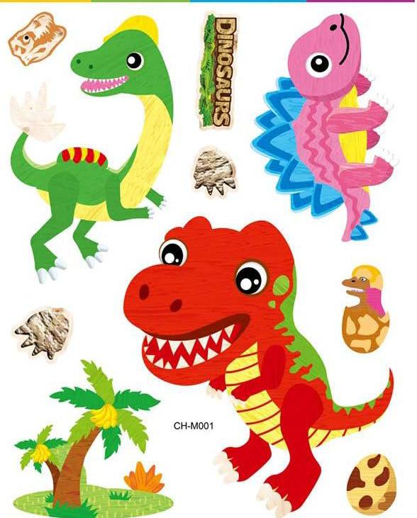 Three-Dimensional Dinosaur Stickers Children's Wall Stickers Children's Gifts for children's Room Decoration 