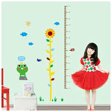 Wall Stickers - Free Shipping Cheap Cartoon Animals Height Measure Wall Sticker Ay7149