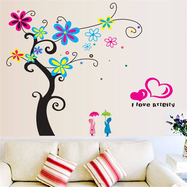 Ascent Decals Colorful Tree Wall Sticker for Kids Room