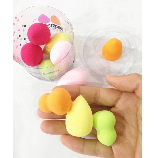 5 peces Mini Beauty Blender Foundation Puff Facial Makeup Sponge pffrmit2h-1