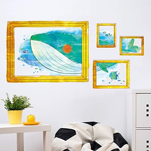 Peninsula Liangpin DIY Seamless Wall Sticker-Whale Photo Frame XH7235