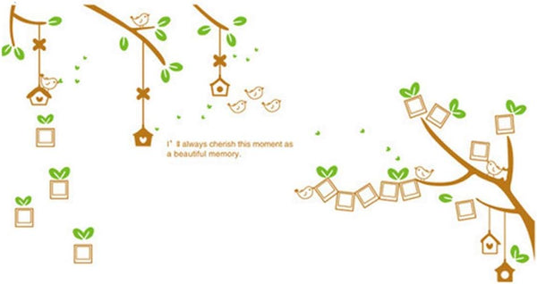 Am9016  BEST OF BEST Tree Branch Photo Frame Wall Sticker Home Decal Removable PVC Murals Wallpaper Girls Boys Kids Baby Nursery Bedroom Living Room Bathroom Kitchen Window Playroom Decor