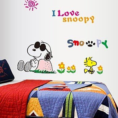 Wall Stickers Wall Decals, Lovely Snoopy PVC Wall Stickers size 50x70 ay7138