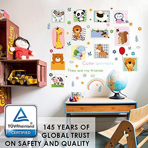 Baby Wall Stickers For Kids Room Decoration - Cartoon Animals Nursery wall Decal size 60x90 hm92023