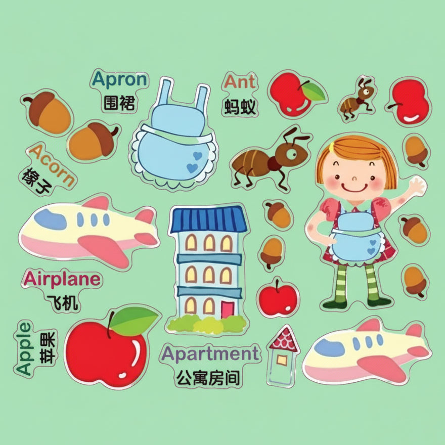 Gadgets Wrap Children's Cartoon Characters Recognize Letters Posted The Children Room Household Adornment Wall Stick on The Wall Ay986