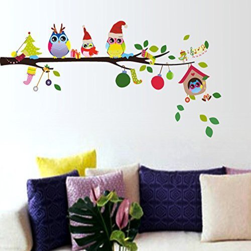 Owls on the tree wall stickers ZY1012