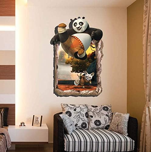 Decals Design '3D Kung Fu Panda' Wall Sticker (Polyvinyl Chloride, 60 cm x 90 cm)
