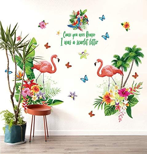 Flamingos Cartoon Wallpaper Background Decoration Removable TV Sofa Living Room Wallpaper-ek