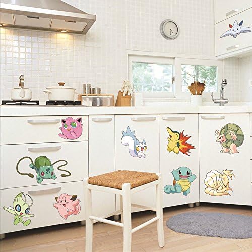 Pokemon Follow Post. Children Room Cabinet Decoration Cartoon of The Head of A Bed Wall Stickers size 50x70 ay7285