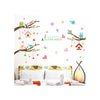 XL8245 Wallpark Cartoon Cute Rabbit Cat Bird Creative Stars House Pendent Tree Branch Removable Wall Sticker