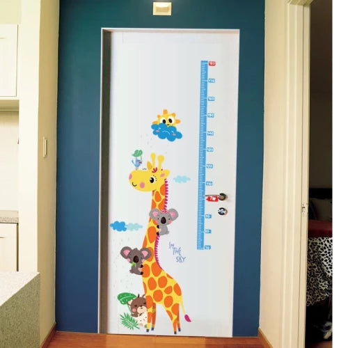 WALL STICKER TINGGI BADAN JERAPAH GROW UP ANIMAL SK9002 STIKER DINDING