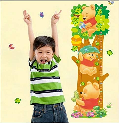 Cartoon Winnie the Pooh Animal Measurement of height Wall Stickers