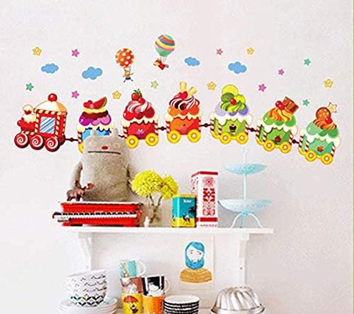 Ice Cream Train Cartoon Wall Sticker Home Decal Home Decoration Wallpaper Kids Rooms Wall