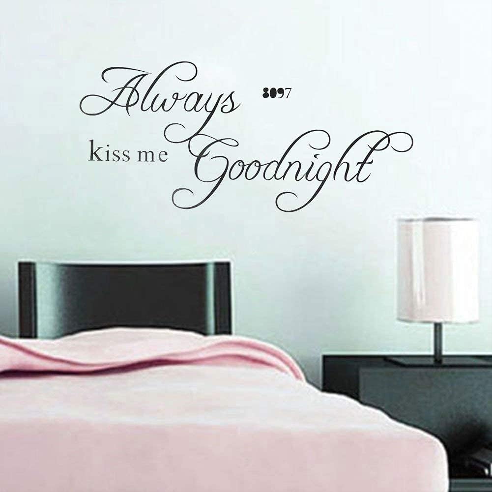 KDHeart 45 x 20 cm Always Kiss Me Goodnight Wall Sticker