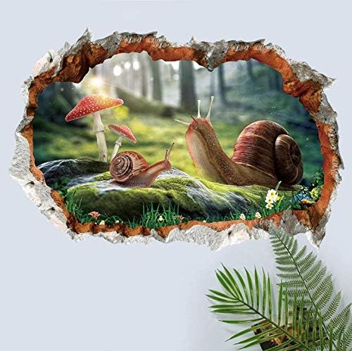 3D solid wall breaking snail home decoration sticker PVC waterproof creative wall stickers XH6244