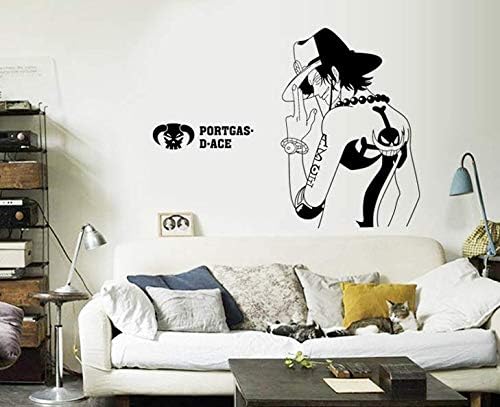 Ay7228 Cartoon Wall Stickers One Piece Hat Dormitory Put Fire Boxing, Ace Porch Bedroom Wall Stickers