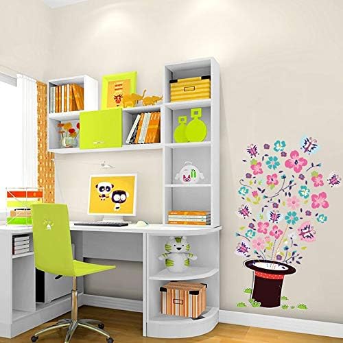 Children's vinyl wall decal: magic hat with flowers size 50x70 xh7213