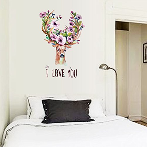 Cortina I Love You 3D Theme Wall Sticker SK9145