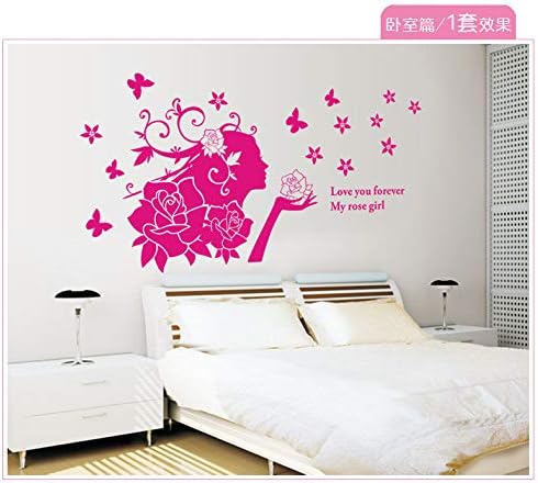 Red Fairy Girl Wall Stickers Living Room Model Ay858