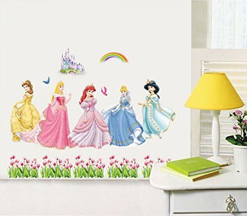 Princess Wall Stickers for Kids Rooms Home Decoration Model ABC1018