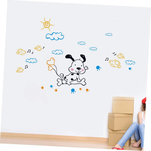 StickerShopee Happy Dog in Air - Wall Stickers  size 50x70 ay7083