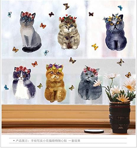 Wall Applique cat 3D Stereo Butterfly Bedroom Decoration SK7138