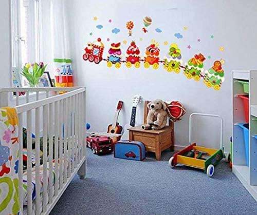 Ice Cream Train Cartoon Wall Sticker Home Decal Home Decoration Wallpaper Kids Rooms Wall size 50x70  am7003