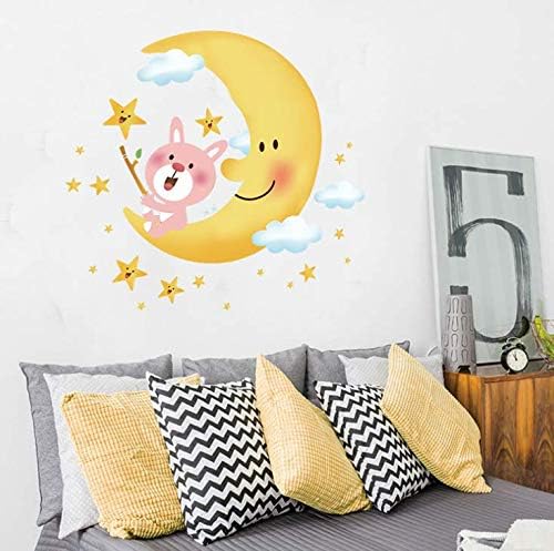 Abc 1027 Moon & Star Vinyl Wall Sticker Decals for Kids Baby Bedroom Click to open expanded view Moon & Star Vinyl Wall Sticker Decals for Kids Baby Bedroom