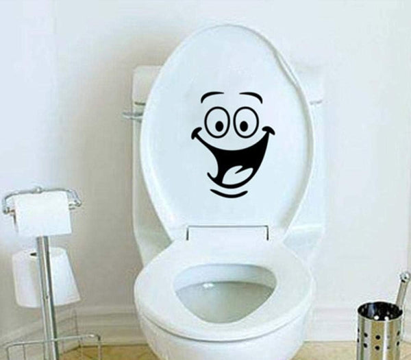 Sticker for Toilet Lid Cartoon Smile Face Big Mouth Toilet Sticker Wall Sticker DIY Bathroom Home Decor Removable Wall Art PVC Wall Stickers Gift