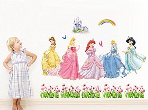 Princess Wall Stickers for Kids Rooms Home Decoration Model ABC1018