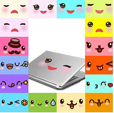 Cartoon Cute Smiley Face Expression Wall Sticker Mural PVC Removable Laptop Refrigerator Decals Waterproof