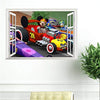 Wall Stickers Driving Racing Car 3D Window Children's Gift Wall Stickers