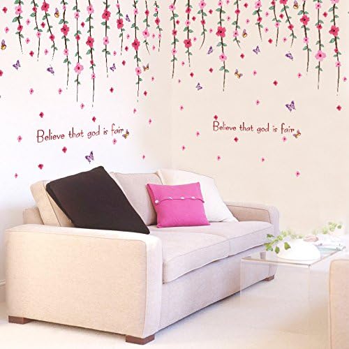 SAMHEZ SK7077 Falling Flower Wall Sticker [50 x 70 cm]