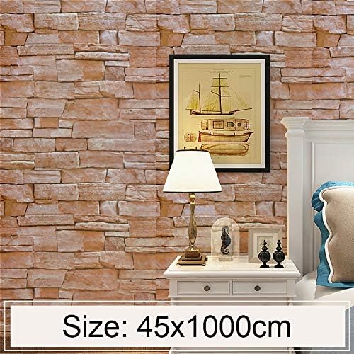 ecorative materials MMGZ Slate Creative 3D Stone Brick Decoration Wallpaper Stickers Bedroom Living Room Wall Waterproof Wallpaper Roll, Size: 45 x 1000cm