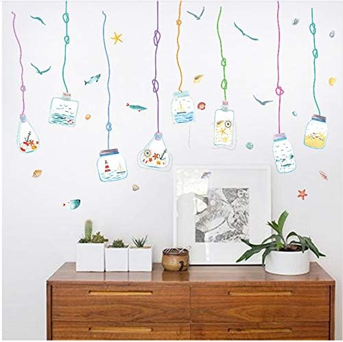 Sk7067 Fallen Wish Bottle Bedroom Living Room Bathroom Window Removable Vinyl Wall Sticker