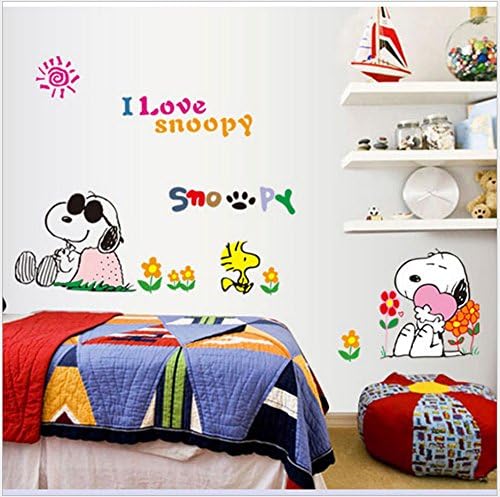 Cute Snoopy Cartoon Animation Wall Stickers Children's Room ay7138