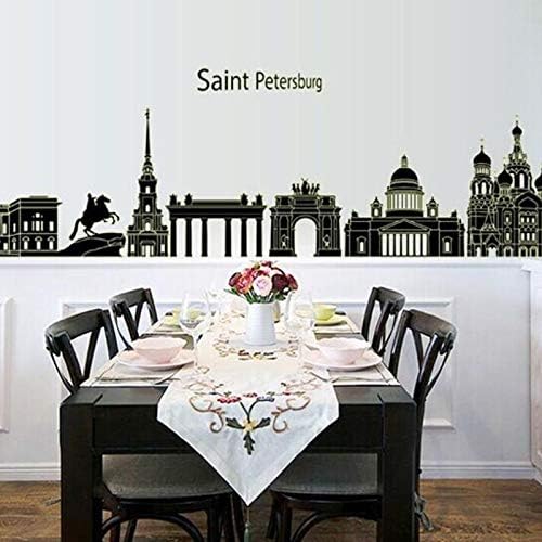 Diy Wall Stickers Landscape Building Living Room Wall Decals Wallpaper size abq9625