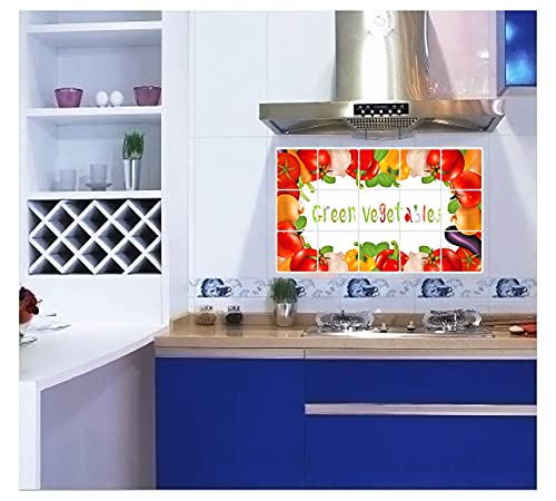 Adhesivo extraíble a prueba de aceite de cocina de Jaamso Royals, resistente al calor, resistente al agua, para azulejos de aluminio (verde vegetal