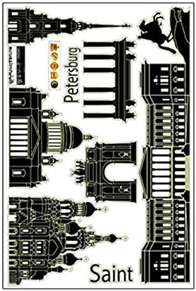 Diy Wall Stickers Landscape Building Living Room Wall Decals Wallpaper size abq9625