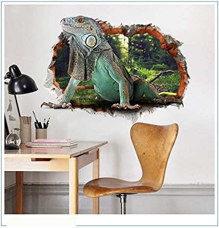 3D Smashed Wall Lizard Creeper Animal Wall Sticker for Home Children Nursery Room Decal size 50x70 xh7231
