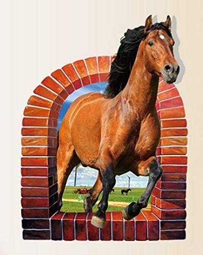 3D Horse animals Background Wall Sticker for Living Room