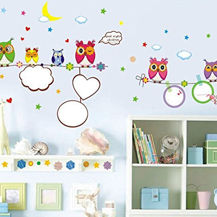 Oren Empower Owls & Family Wall Sticker size 50x70 xy8106