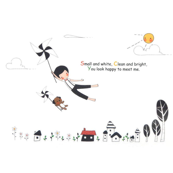 House Boy Dog Prints Sofa Back Wall Sticker MJ7023