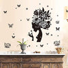 Wall Decal Sticker On The Removable Stickers Black Rose Girl Mural Paster Kids Rooms DM5700018